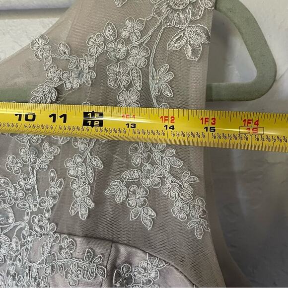 Charming Lace Tulle Fairy Mini Dress in Soft Pink Balletcore Ballet Core sz 12 - Picture 8 of 11